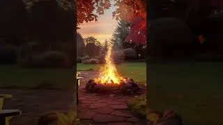 Wish You Were Here 🔥 Cozy Fall Night🌇 #fire #night #relaxing #calming #fireplace #shorts