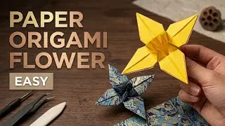 Paper Origami Flower Easy 🌼 Video Tutorial 🌸