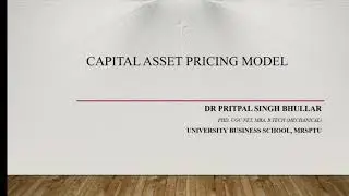 Capital Asset pricing model (CAPM)