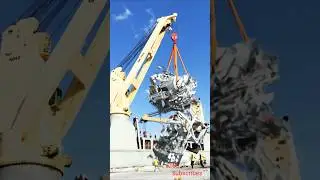 Big Crane Fail _Waste Floating Platform Broke Down #viralvideo #trending #crane #shorts