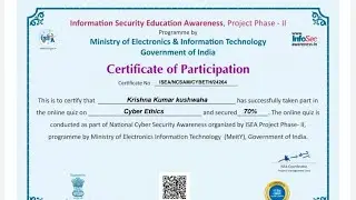 FREE GOVERNMENT QUIZ AND CERTIFICATE || CYBER ETHICS || CYBER SECURITY