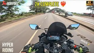 YZF R15 V3 With AKRAPOVIC R9 EXHAUST 💥 Full Throttle On Highway 🚀 R15 V3 Full Power Test ⚡ #r15v3 