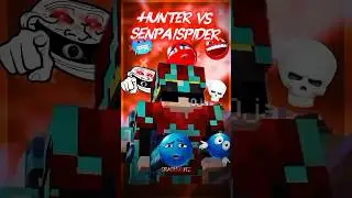 SenpaiSpider vs Hunter | SenpaiSpider | Minecraft | Crystal SMP | MANDA BALA (SLOWED) | #minecraft