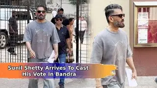 Sunil Shetty Arrives To Cast His Vote In Bandra