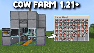 EASY MINECRAFT 1.21+ AUTOMATIC COW FARM TUTORIAL!
