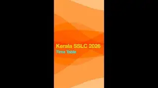 Kerala SSLC 2026 Time Table  #shorts