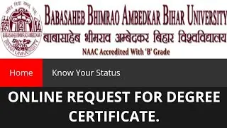 how to apply  degree certificate in Brabu Muzaffarpur university