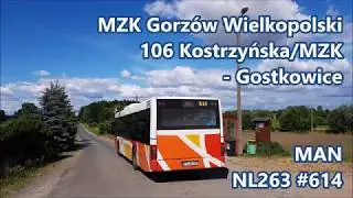 MZK Gorzów Wlkp. - linia 106, MAN NL263 #614