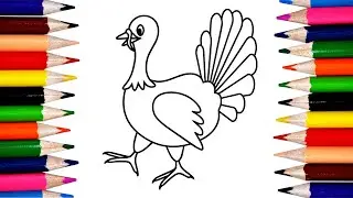 Homemade turkey Coloring Page Drawing For Kids