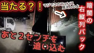 【トレーラー縦列駐車】マジでぶち当てる寸前まで攻めてみた結果【閲覧注意】