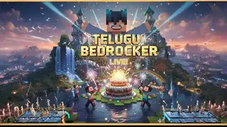 🥳Party  Mode Minecraft Live streaming of Telugu Bedrocker || Minecraft Live Telugu 🔴