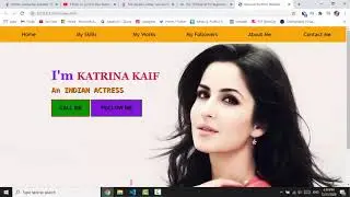 RESPONSIVE Personal PORTFOLIO Website HTML CSS  | Katrina Kaif | Responsive web design | portfolio