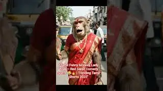 👌🔥🔥💯&ldquo;Tamil Funny Monkey Lady Walk &ndash; Red Saree Comedy Scene 😂🔥 | Trending Tamil Shorts 2025&rdquo;