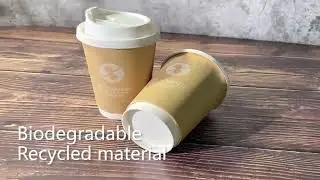 Double wall cup leabonpack competitive OEM factory biodegradable  beverage packaging manufacturer