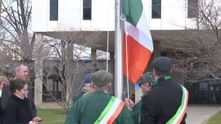 WWNY Irish flag raised in Watertown, festival begins