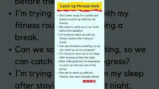 Catch Up Phrasal Verb | Sentences With Catch Up #shorts #englishspeaking