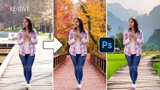 Background Change in Photoshop | Photoshop Tutorials | Photo Cutting Without Pen Tool