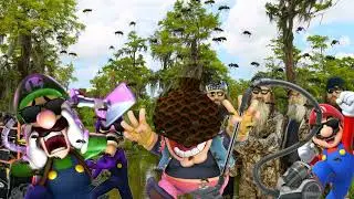 Wario dies by bees after attempting to use a vacuum to gather honey with the Robertson family.mp3