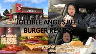 Jollibee Angus Deluxe Burger Review in Daly City, California 🍔/ Let's go to Twin Peaks San Francisco