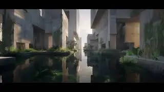 Brutalist Water Soundscape | Ambient Drone & Relaxation Music (1 Hour)