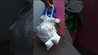Handmade potli bag🤍✨ #trending #diy #youtubeshorts #ektascreativity #craft #bag