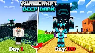 I Survived 100 Days in DEEP DARK Only World In Minecraft MCPE 😰 || Minecraft 100 Days.