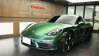 Porsche 718 Cayman | Wrap Film Green Metallic โดย Topaz Detailing Thailand