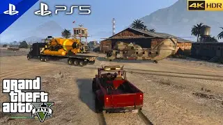 GTA 5 (PS5) Mission #28 (B) - The Merryweather Heist (Offshore) [100% Gold Medal Walkthrough] 4k