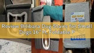 Review Bilibara Dog Stairs for Small Dogs 16'' H, Foldable Pet Steps for High Bed, Non-Slip 3-Step C