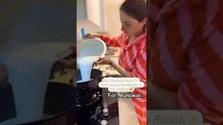 Munawar Faruqui wife mehzabeen making sheerkurma for Munawar and his son daughter
