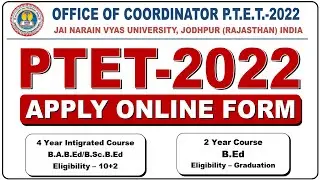 PTET 2022 Form Online Kaise bhare || Pre BEd Form Online 2022 || BABEd / BScBEd Form Online 2022