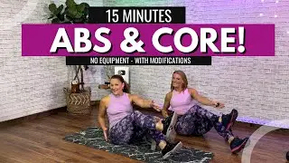 At home ABS & CORE Workout - without equipment - ONLY 15 MIN