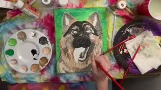 Godiva - The King German Shepherd Painting