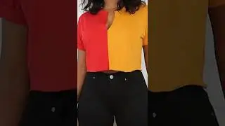Quick DIY to upcycle your old T-Shirts!❤️💛 #diy #sewing #upcycling #diyfashion