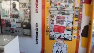 Strange doors at Delgadillo's Snow Cap in Seligman, Arizona