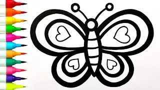 Butterfly Drawing & Insects Drawing || How to Draw A Butterfly Easy Step by Step | Draw Butterfly 🦋