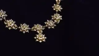 Narayana pearls multi sapphire and diamond necklace