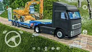 Transport Excavator To Construction Site - Heavy Machines & Mining Simulator - Android Gameplay