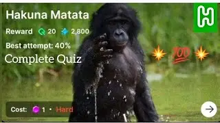 Hakuna Matata Quiz Answer | HICH App | Earn in Pound | Joining Link Available in Description