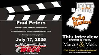 Indiana in the Morning Interview: Paul Peters (7-17-25)