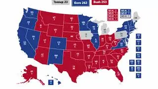 Alternate History 2016 Election Prediction - Al Gore vs Jeb Bush