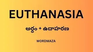 EUTHANASIA meaning in telugu and english|blackbook one word substitutions meanings in telugu|wordmaz