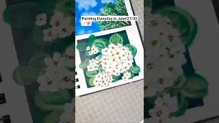 White Blossom Cluster 🌸 | Acrylic Flower Painting