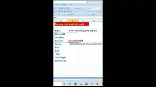 Remove Line breaks in excel | Ritika D Education | How to remove Line breaks in excel