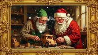Golden Glow of Christmas: Winter Cottage Charm | Snowfall Screensaver | 4K