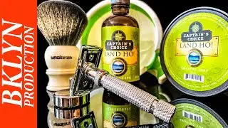 💈Бритьё: Регулируемая бритва Yaqi Captain's Choice мыло и средство после бритья Land Ho 30мм помазок