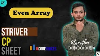 Even Array | Striver CP Sheet | Codeforces | Competitive Programming #Striver #CP