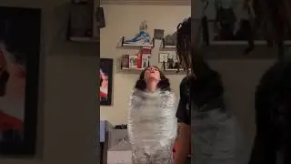 200 LAYERS OF TAPE 😭😭😅 Full Video  In Description! #funnyvideos #fyp #boyfriend #couple #girl