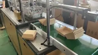 small business paper food box making machine hamburger box forming machine no glue