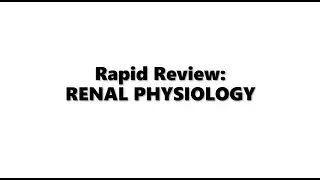 Rapid Review: Renal Physiology 1 & 2